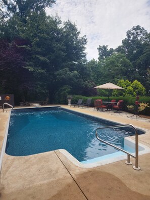 Outdoor pool, a heated pool