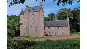 Lickleyhead Castle seen from across the back burn