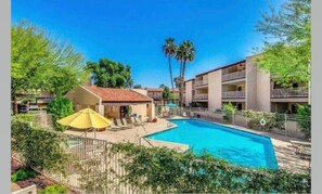 Outdoor pool, a heated pool