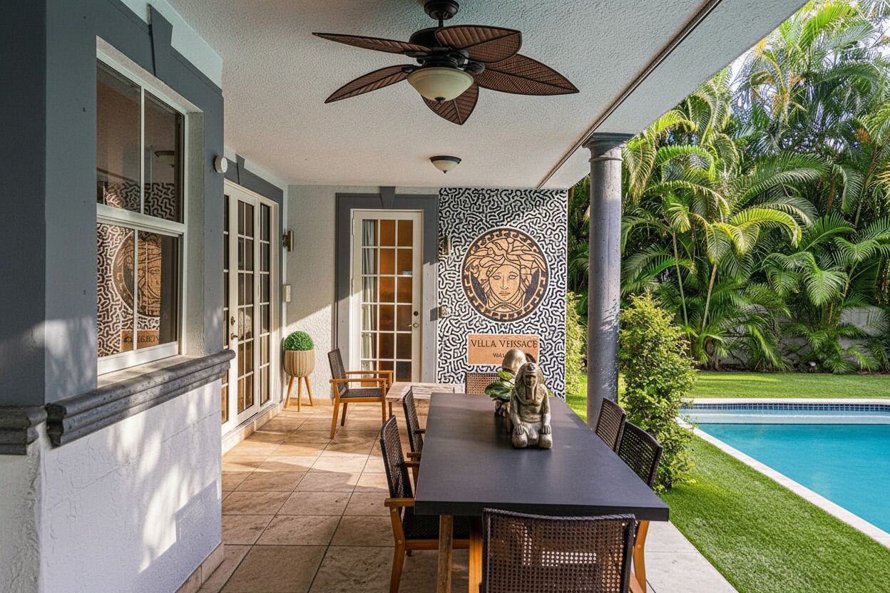 屋外ダイニングエリア