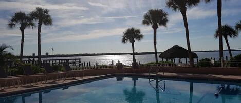 Outdoor pool, a heated pool