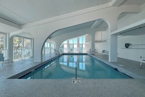 Indoor pool, a heated pool