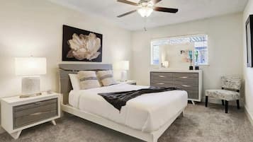 2 bedrooms, iron/ironing board, WiFi, bed sheets