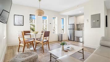 2 Bedroom | 2 Units | Living area | 50-inch Smart TV with digital channels, TV, Netflix