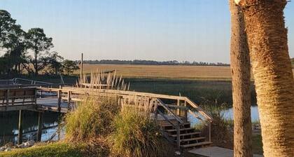 First Floor Beach Club Villa with Marsh Views - Walk to the Beach!