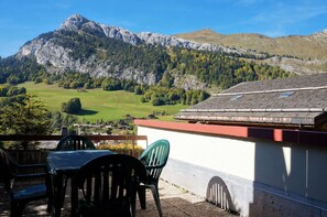Outdoor dining - Cottagnes 1 AR : A 100 mètres des pistes, Grande Terrasse et Vue Montagnes (LE GRAND BORNAND)
