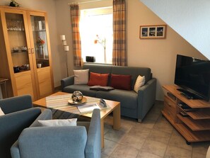 TV, DVD player, stereo