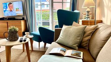 Televisie en een open haard