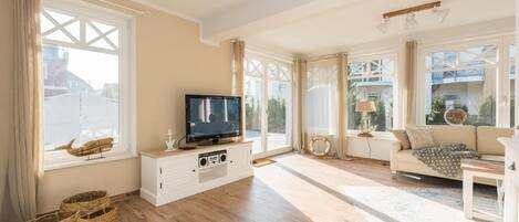 TV, DVD player, stereo