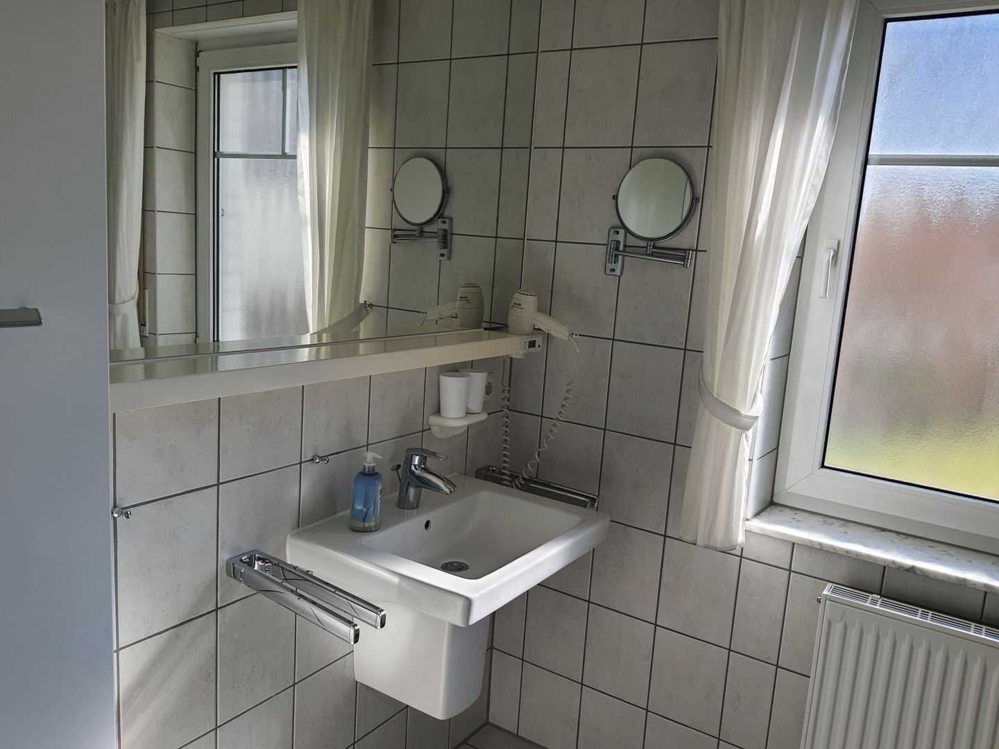 Shower, hair dryer