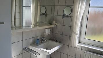 Shower, hair dryer