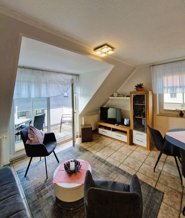 TV, DVD player, stereo