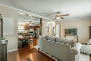 TV, streaming services - The Riverhouse | On The Water | Large Deck Space! | 3 Bed, 2 Bath (Chattanooga)