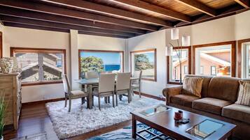 Fernseher, Kamin, Musikbibliothek