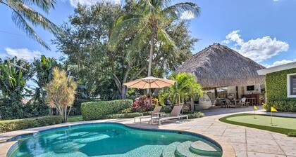 Poolside Paradise w/ Tropical Hut in Palm Beach
