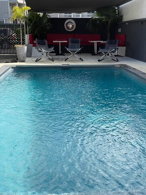 Outdoor pool, a heated pool