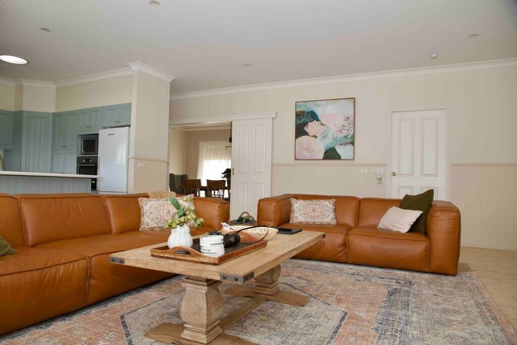 TV, fireplace, smart speakers