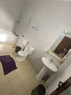 Towels, soap, toilet paper