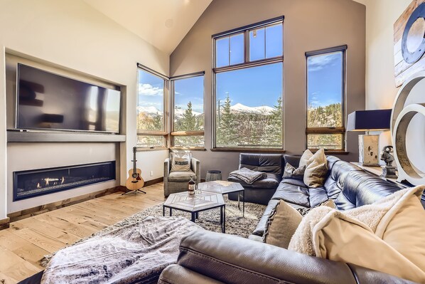 TV, fireplace, offices