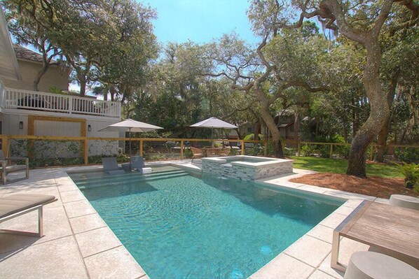 Outdoor pool, a heated pool