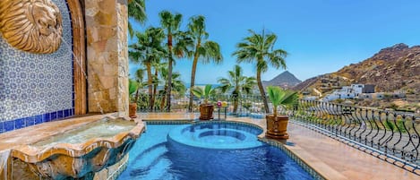A heated pool