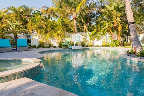 Outdoor pool, a heated pool