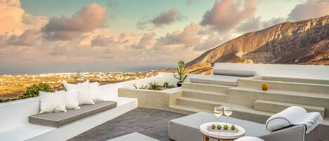 Luxury Villa, 1 Bedroom, Hot Tub, Sea View | View from property