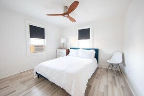 2 bedrooms, iron/ironing board, travel cot, WiFi