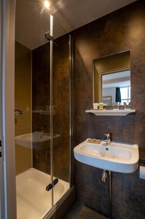 Shower, hair dryer, towels - Bambu Sleep Boutique room 1 (Haarlem)