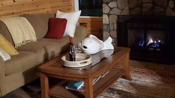 TV connectée, cheminée