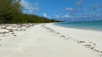 Beach nearby, sun loungers, beach towels