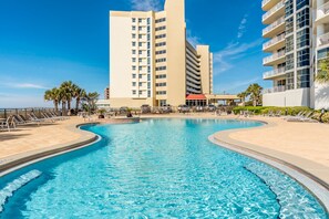 Outdoor pool, a heated pool