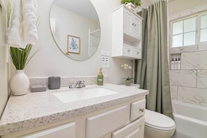 Hair dryer, towels
