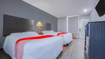 Room, 2 Queen Beds | Desk, blackout curtains, iron/ironing board, free WiFi