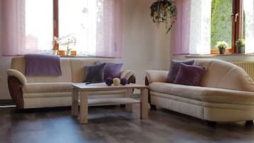 Fernseher, Bücher, Musikbibliothek, Stereoanlage