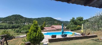 Cozy villa with pool surrounded by nature