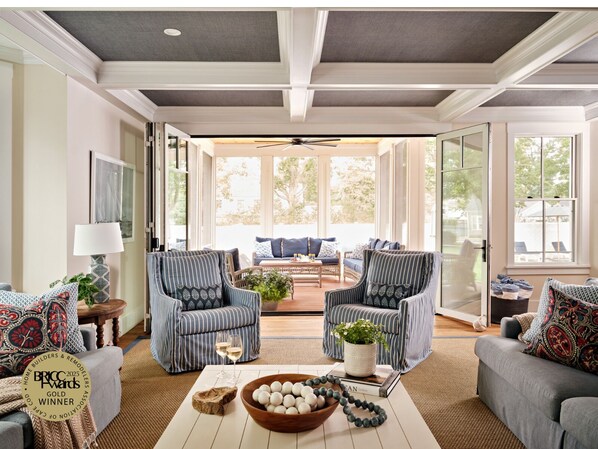 Smart TV, fireplace, video games, books