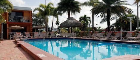A heated pool
