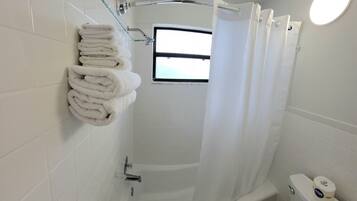 Hair dryer, towels