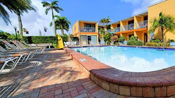 A heated pool