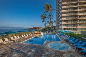 Outdoor pool - Whaler Tower II - 1 Bedroom Condo with Beautiful Ocean View (Lahaina)