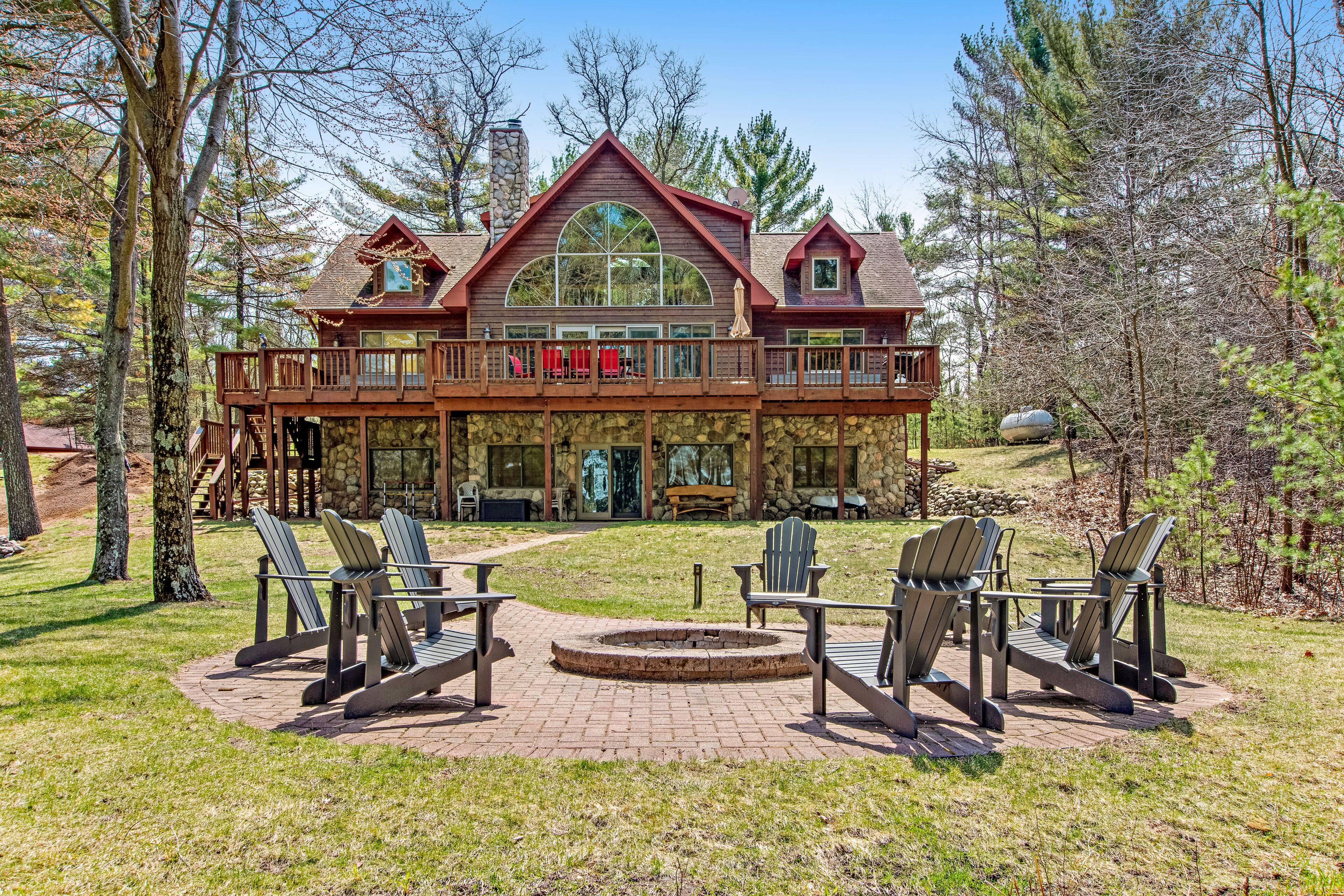 Beautiful Lakefront Home on Two Acres with Free WiFi, Dock, & a Sandy Beach