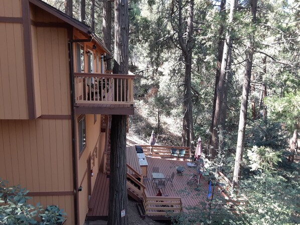 Property grounds - Beautiful cabin 2 story with 2 decks, near Lake Gregory, Lake Arrowhead.  (Crestline)