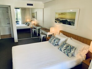 2 bedrooms, desk, iron/ironing board, travel crib