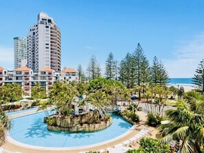 Outdoor pool, a heated pool