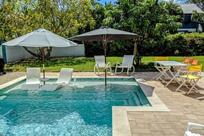 Pool - Beautiful Beach Home Right Near the Water with Private Pool, AC, & Fast WiFi (Holmes Beach)