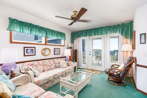 TV - "Waters Edge 427-C" - Oceanfront Condo w/ Community Pool, 2 Bedrooms / 2 Bathrooms (Holden Beach)