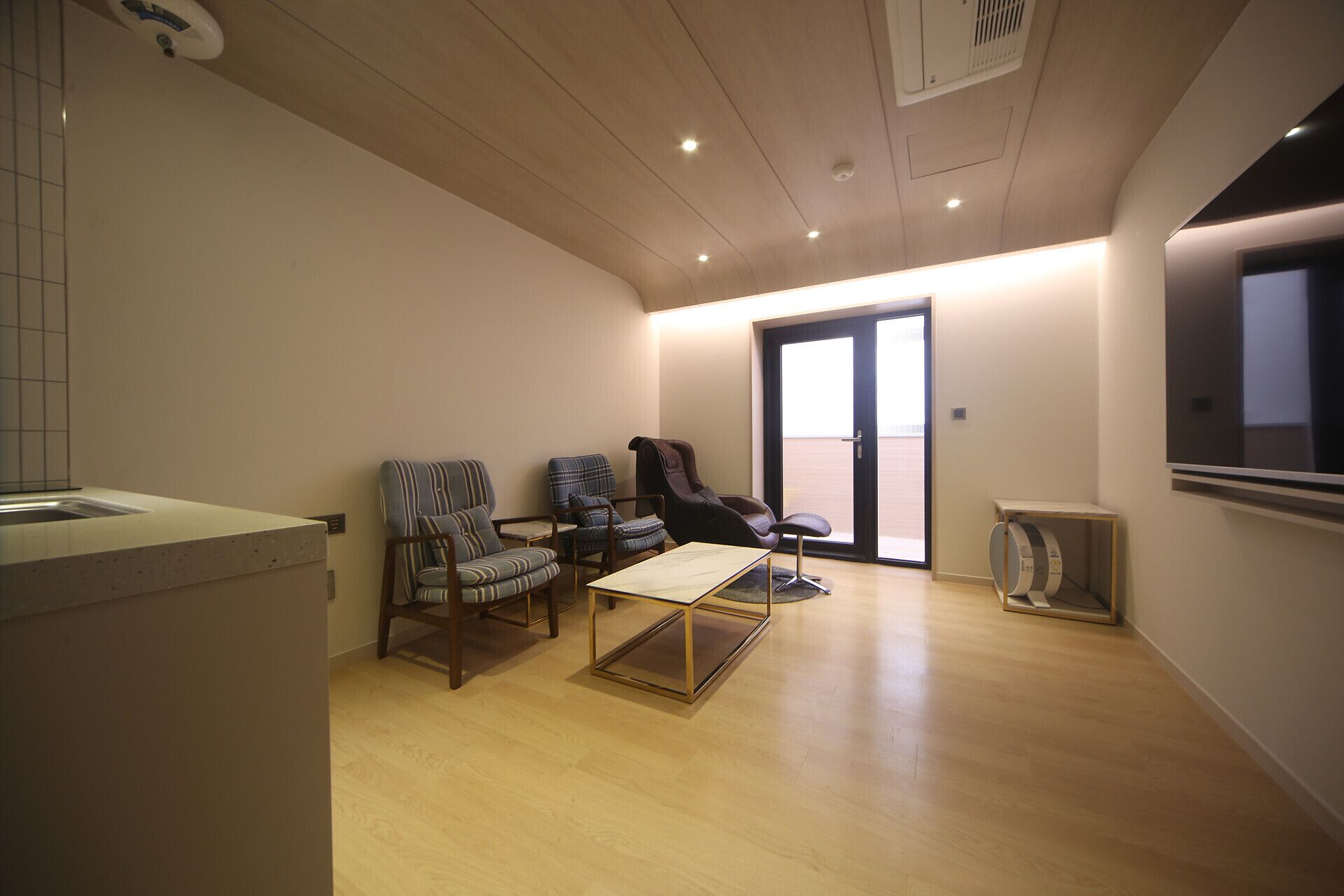 luxury penthouse (hinoki bath,styler) | living area | 65-inch smart tv with cable channels, tv, netflix