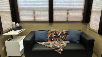 Smart TV, fireplace, video games, stereo