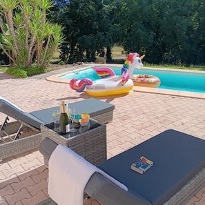 Outdoor pool - New apartment in villa with pool, near sea and mountains, thermal baths (Les Cluses)